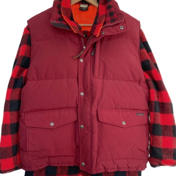 90s woolrich red vest, rage size XL, down-filled - Picture 1 of 3